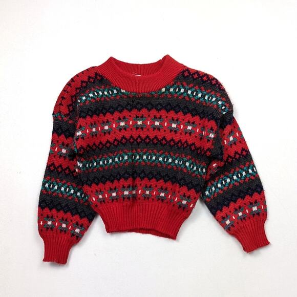 Vintage JPI Sweater Unisex Children's Size 18m Red - Picture 1 of 3